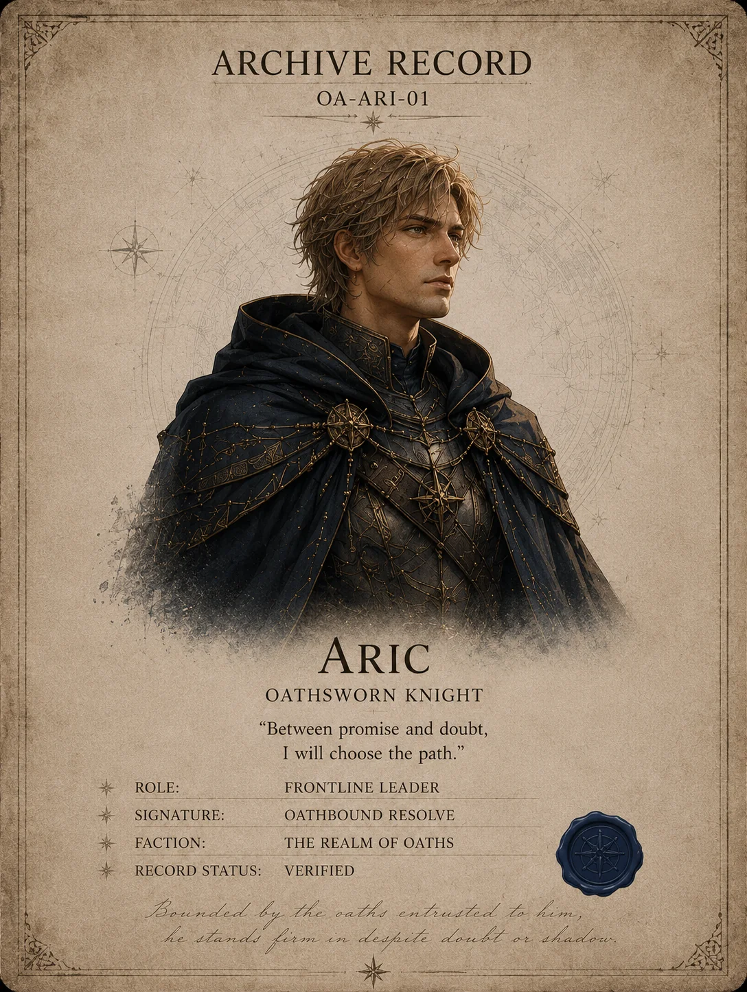 Archive record portrait of Aric.