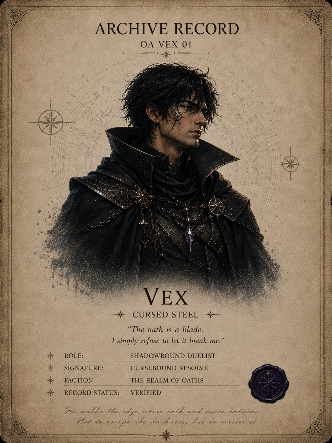 Archive record portrait of Vex.